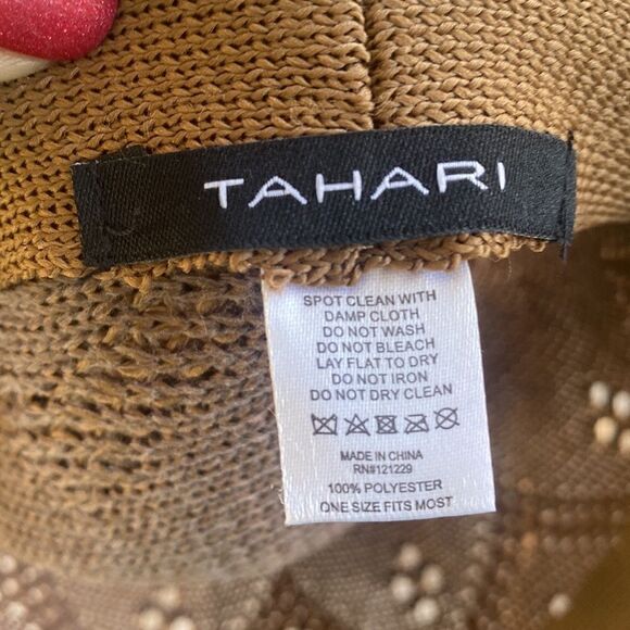Tahari Weaved Hat w/Band O/S - Picture 4 of 4